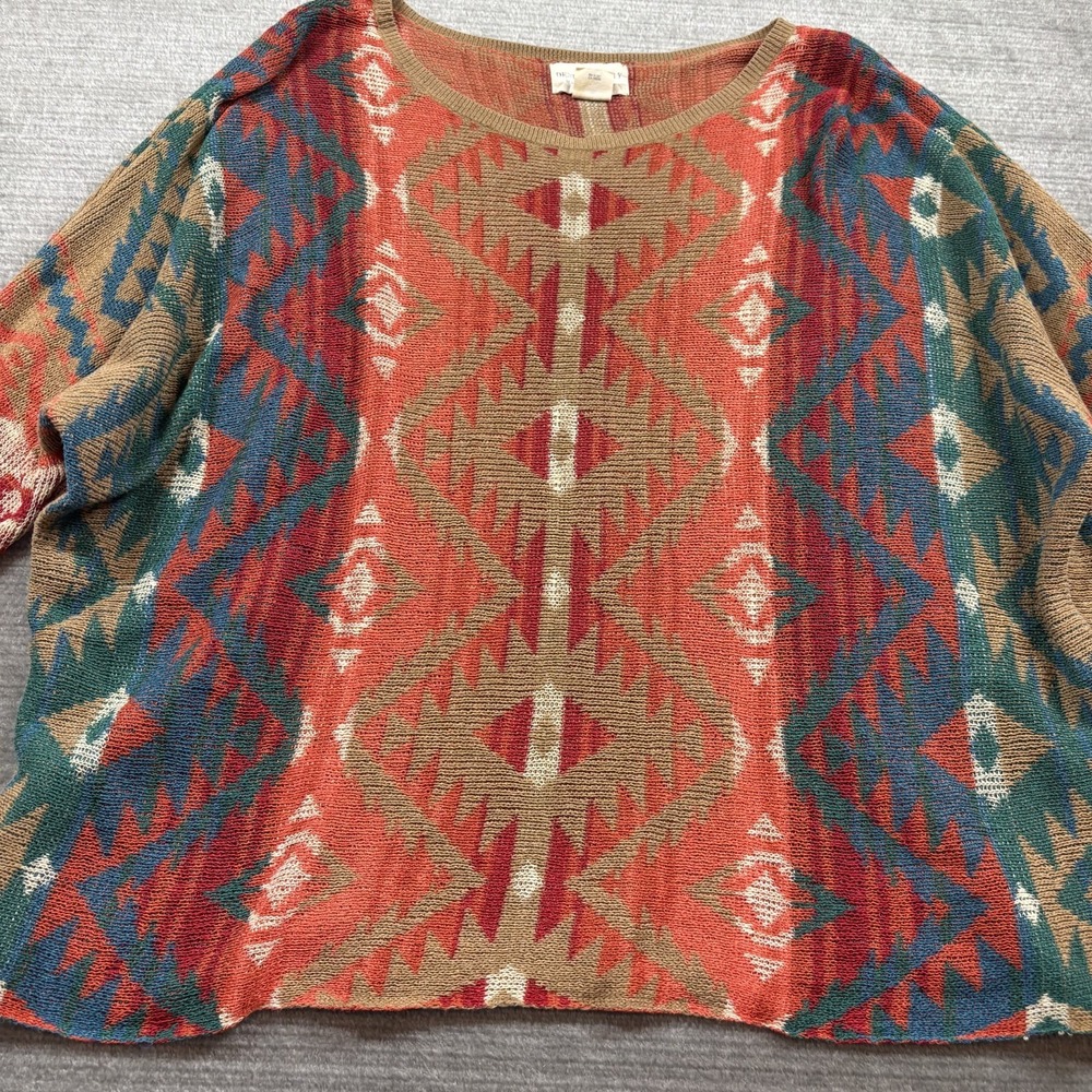 Denim & Supply Ralph Lauren Sweater Womens M Red Blue Southwestern Aztec Boho - Picture 4 of 8